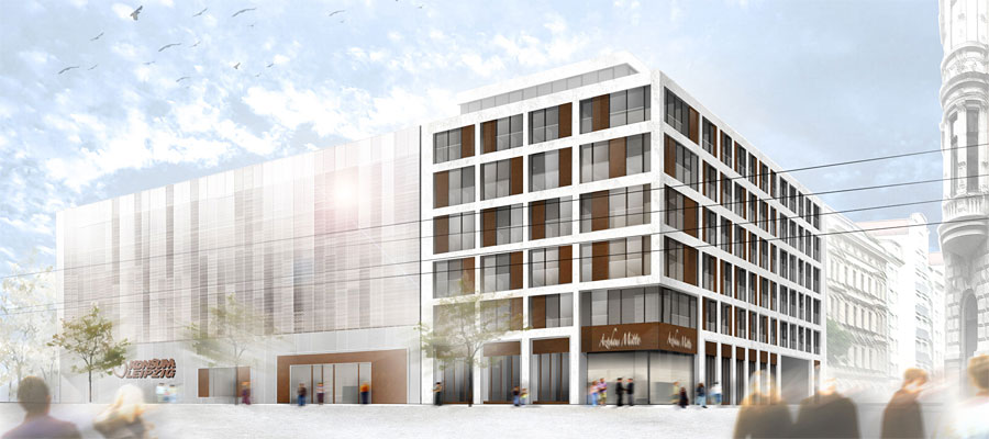 Neubau Supermarkt / medizinischer Versorger / Parkhaus, Käthe-Kollwitz-Str/Thomasiusstr, Leipzig