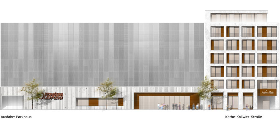 Neubau Supermarkt / medizinischer Versorger / Parkhaus, Käthe-Kollwitz-Str/Thomasiusstr, Leipzig