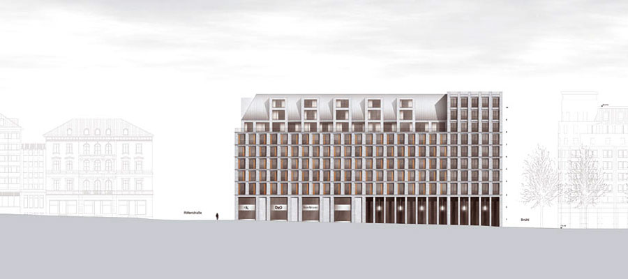 Wohn- und Geschäftshaus mit Tiefgarage, Brühl, Leipzig